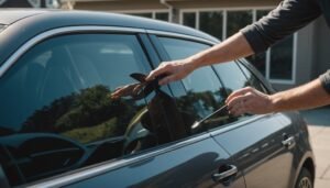 applying window tint film